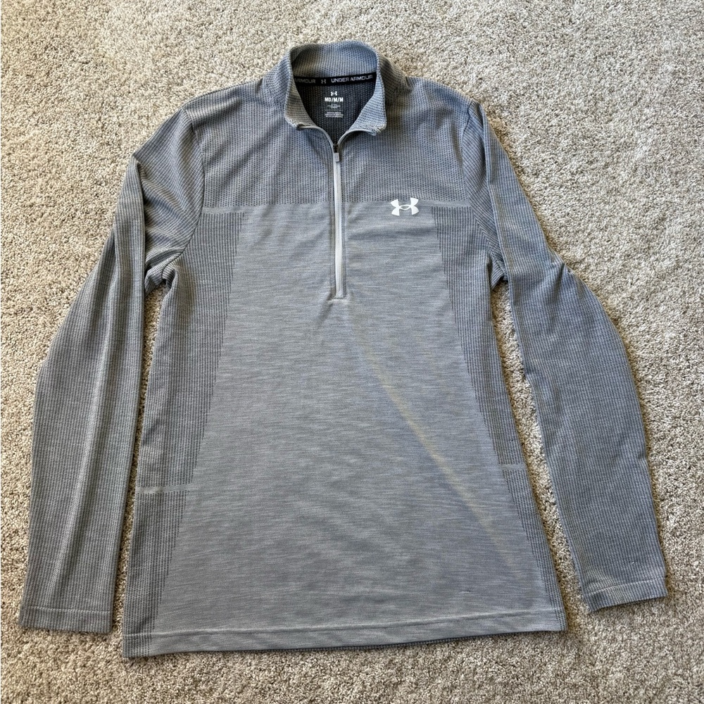 Under Armour Men's Light Gray Quarter-Zip Pullover
